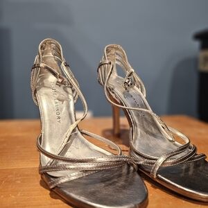 Chinese Laundry Metallic Strappy Heels
